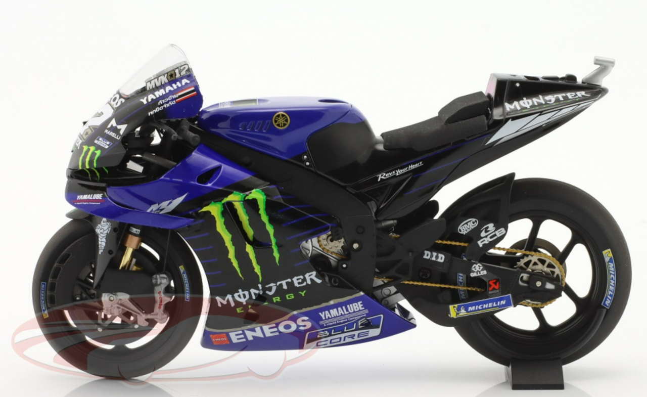 1/12 Minichamps 2021 Maverick Vinales Yamaha YZR-M1 #12 MotoGP Model