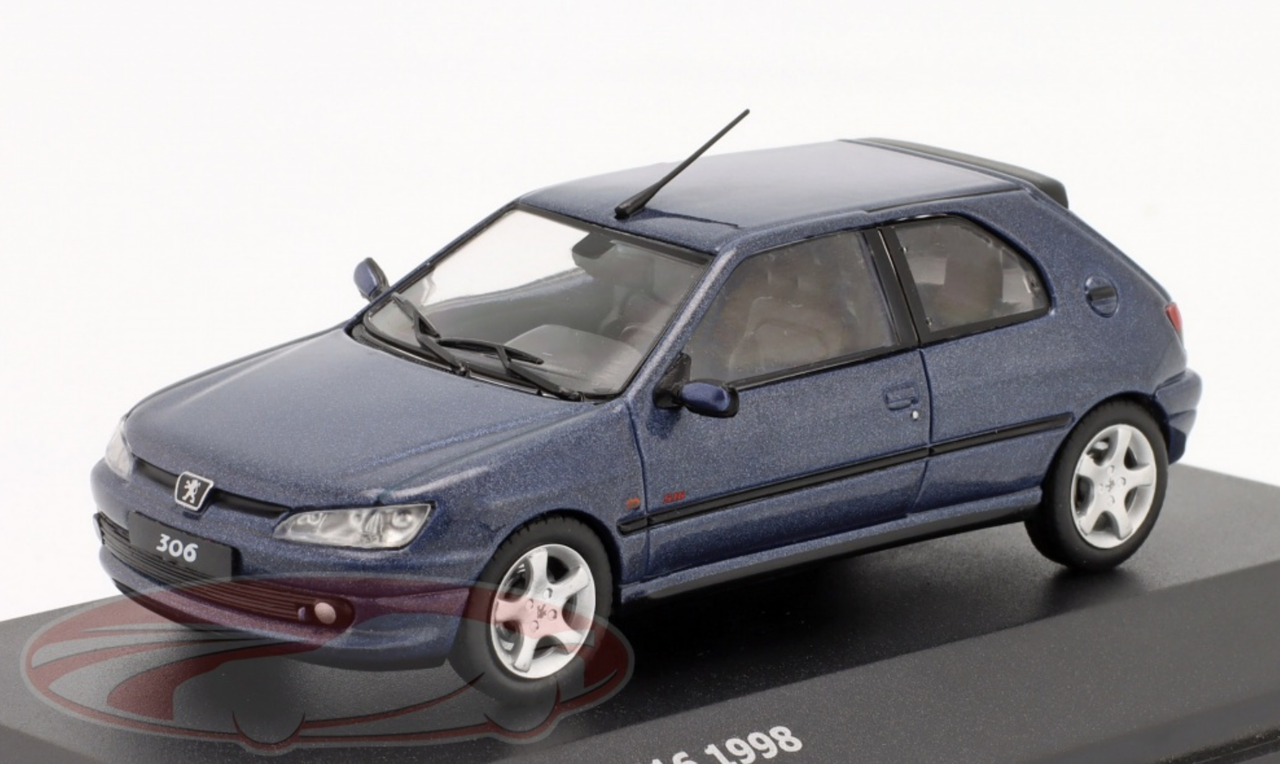 1/43 Solido 1998 Peugeot 306 S16 (Blue Metallic) Car Model 