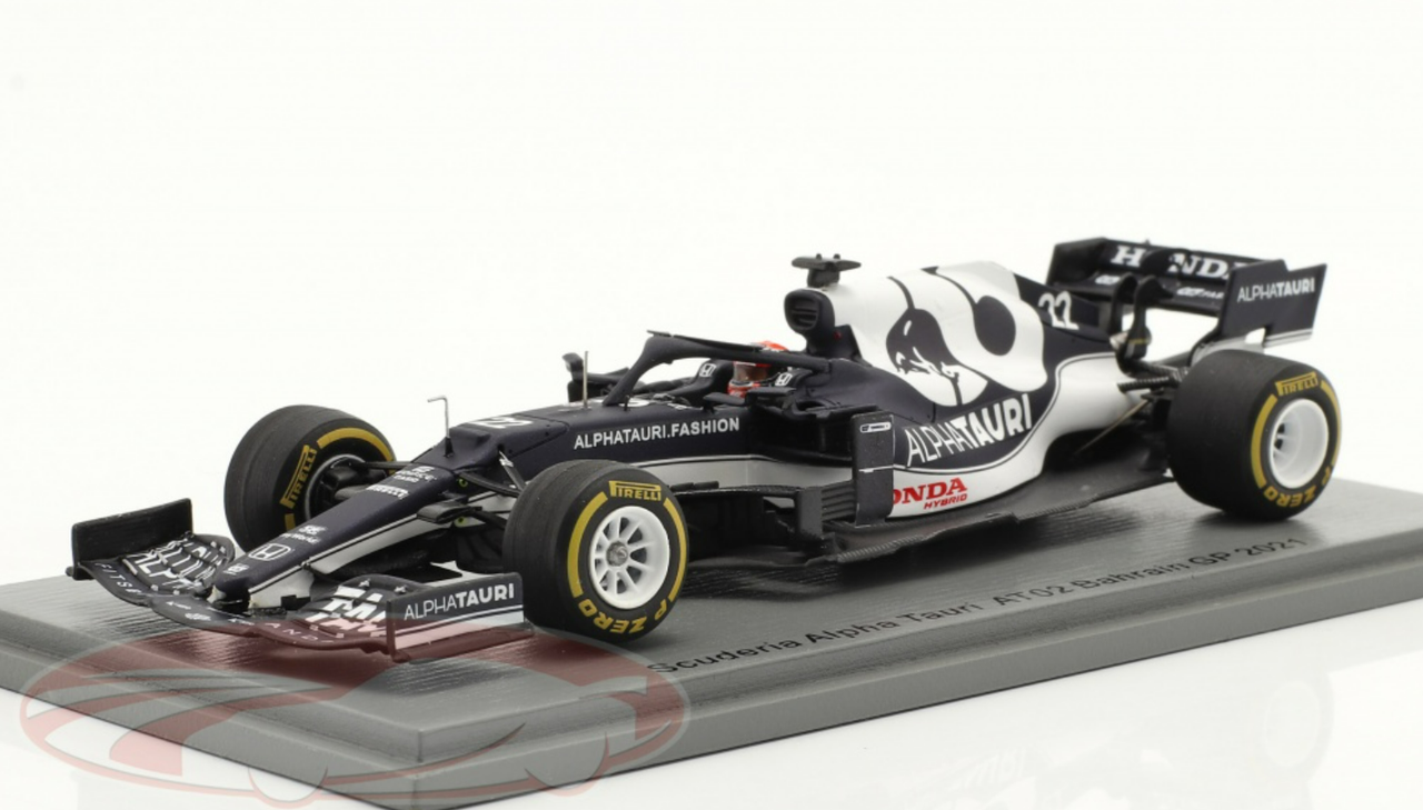 1/43 Spark 2021 Formula 1 Yuki Tsunoda Alpha Tauri AT02 #22 Bahrain GP Car Model