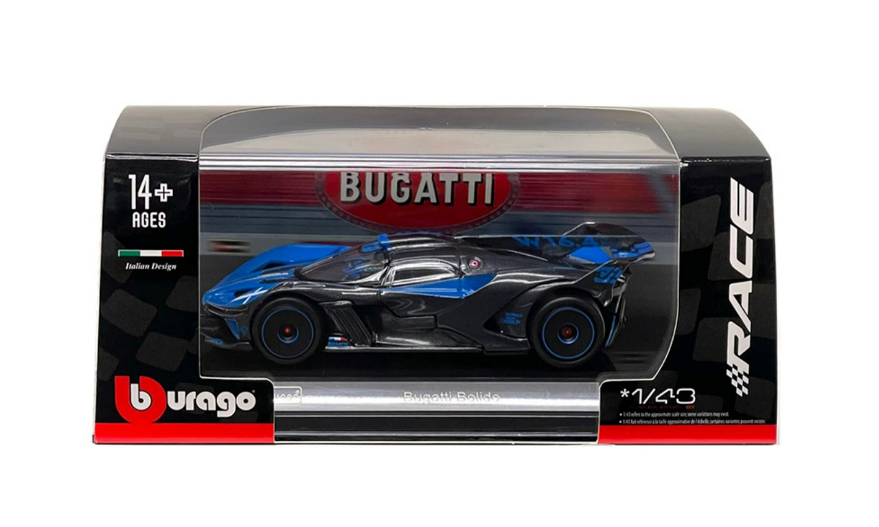 1/43 BBurago Bugatti Bolide (Blue & Grey) Car Model