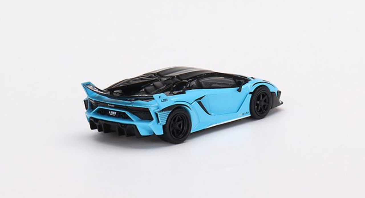 1/64 Mini GT Lamborghini LB-Silhouette WORKS Aventador GT EVO (Baby Blue) Diecast Car Model