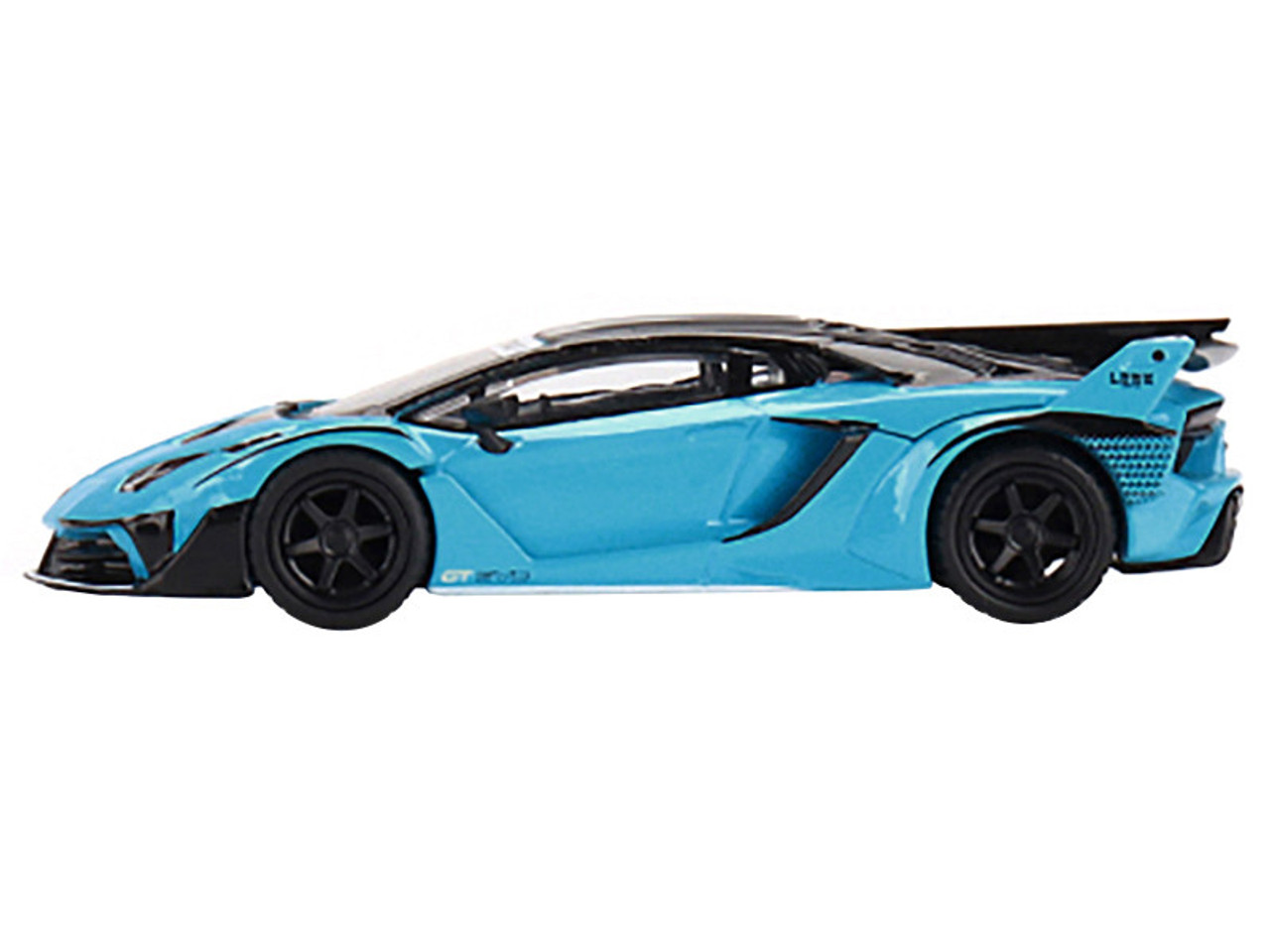 1/64 Mini GT Lamborghini LB-Silhouette WORKS Aventador GT EVO (Baby Blue) Diecast Car Model