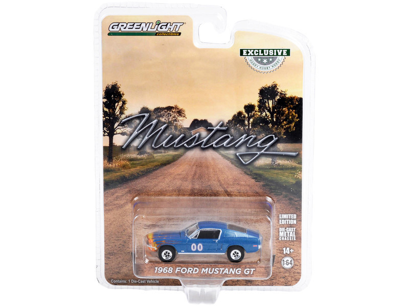 【you】 1968 Ford Mustang GT Fastback #00 Blue Metallic with Flames