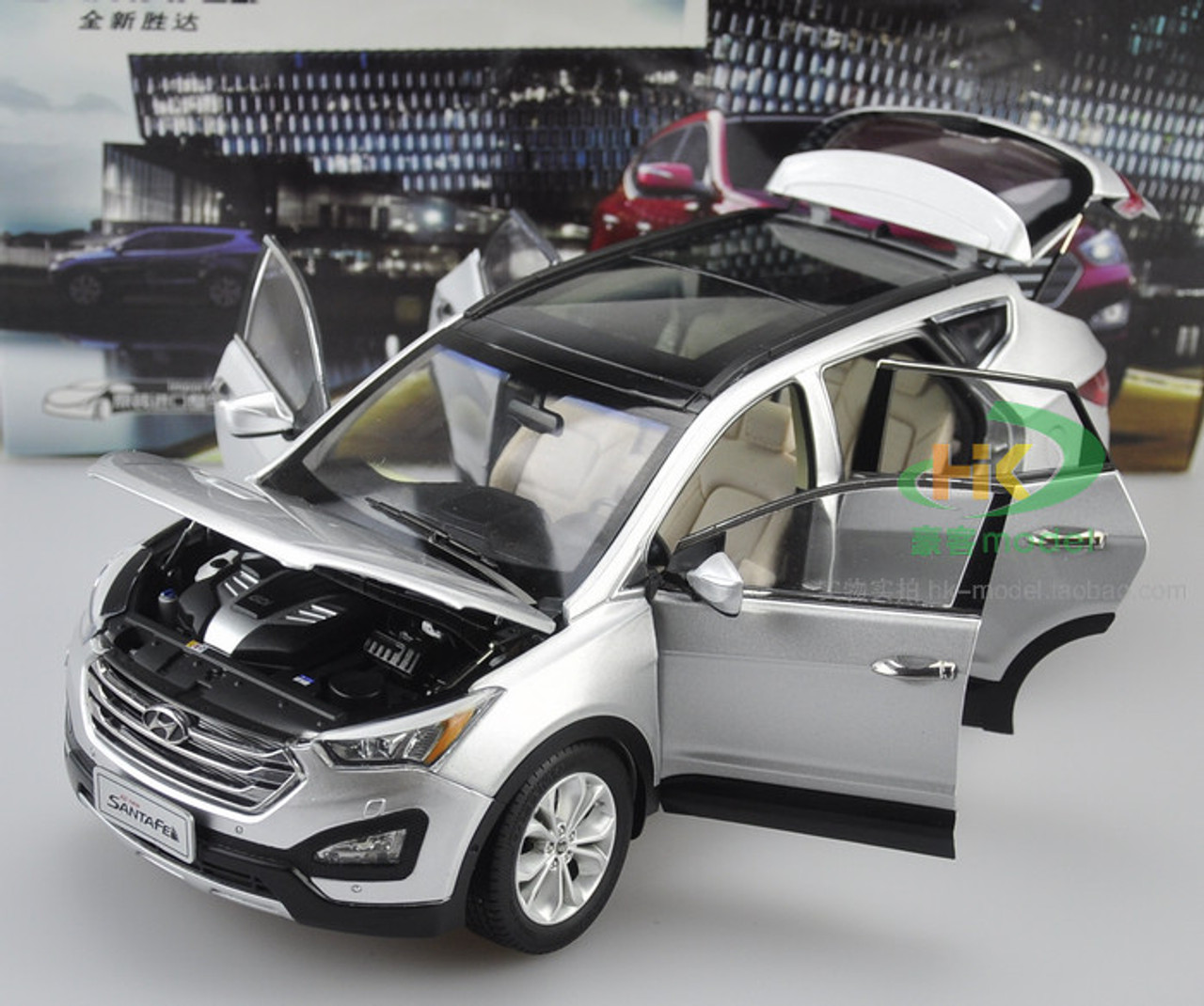 Details about Diecast car Hyundai Santa Fe Red Sport by TechnoPark 7,5