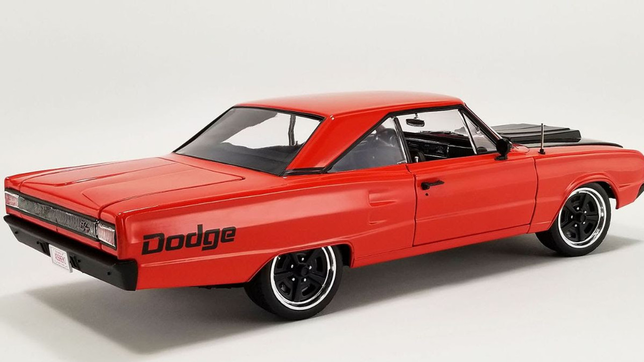 1/18 ACME 1967 Dodge Coronet R/T Restomod (Red with Black Hood) Diecast Car Model Limited