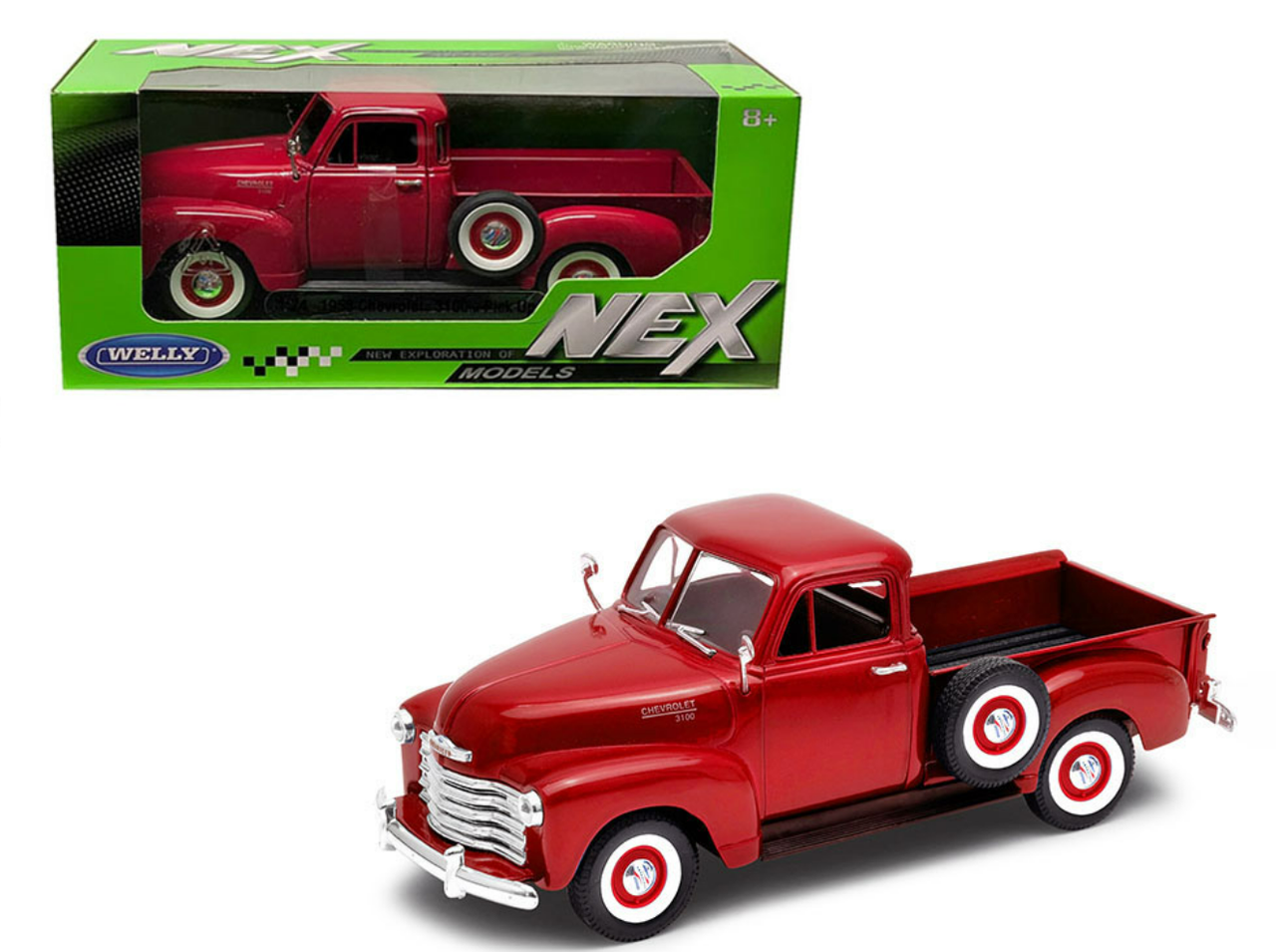 1/24 Welly 1953 Chevrolet 3100 Pickup Truck (Red) Diecast Car Model