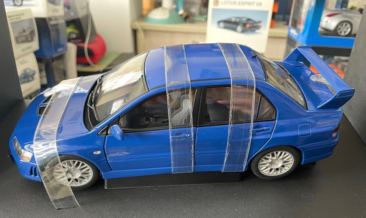 Customization of 1/18 AUTOart Mitsubishi Lancer Evolution Evo VII Evo 7 (Blue) Diecast Car Model 77164