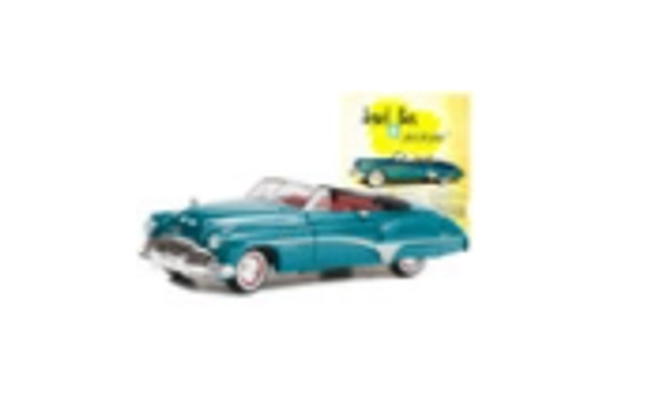 1949 Buick Roadmaster Blue Metallic with Red Interior "Jewel Box Just For You!" "Vintage Ad Cars" Series 8 1/64 Diecast Model Car by Greenlight