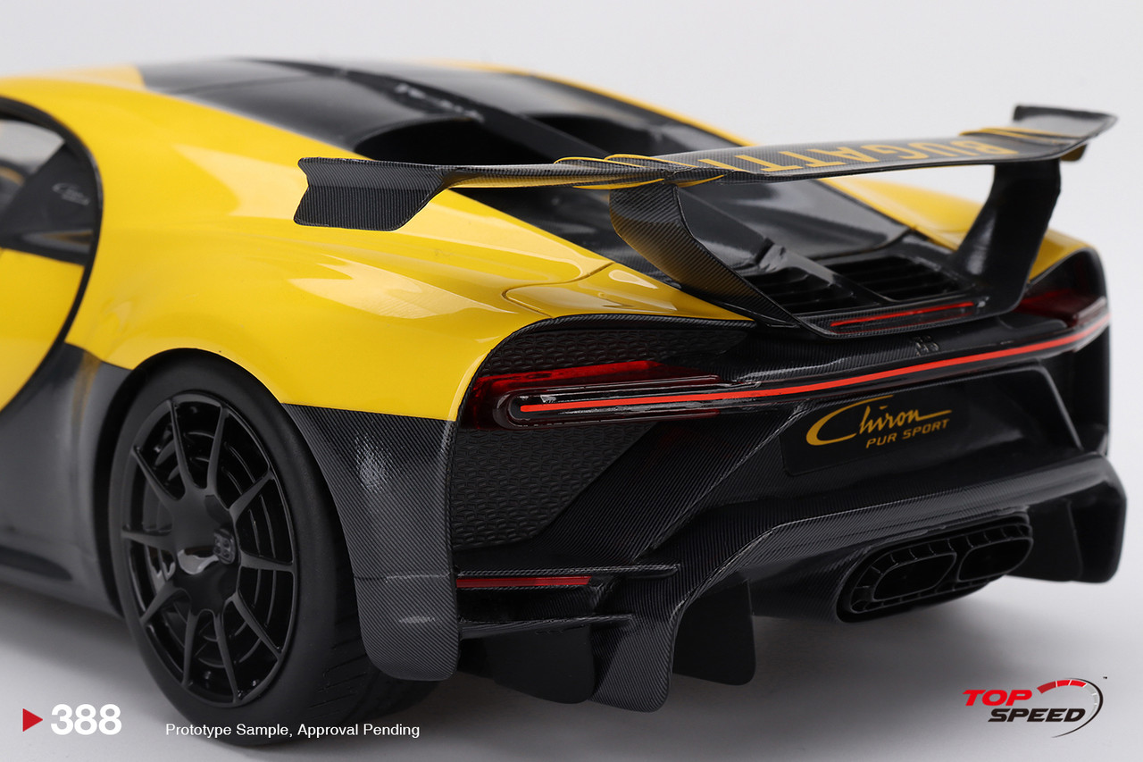 1/18 Top Speed Bugatti Chiron Pur Sport (Yellow) Resin Car Model