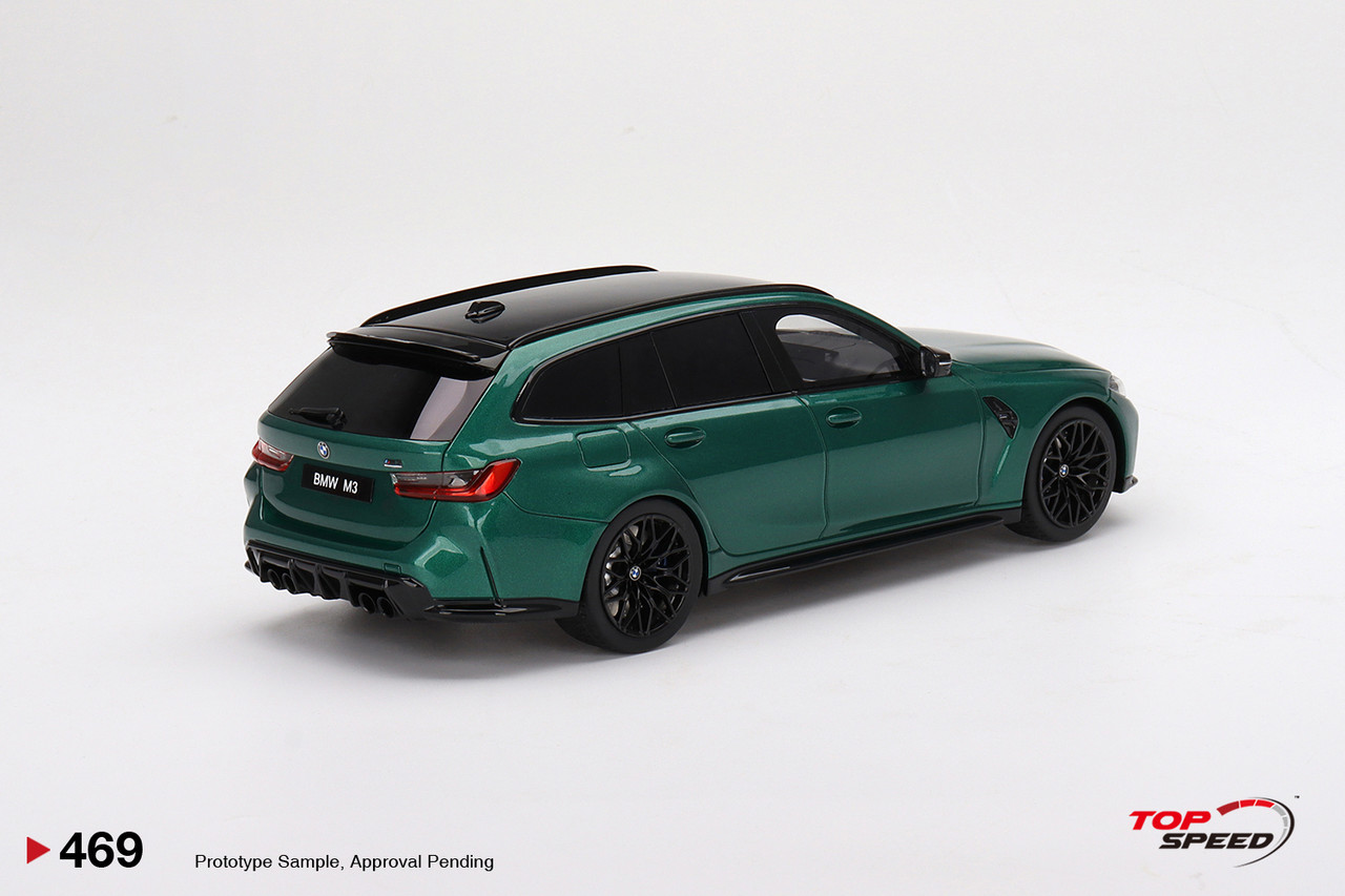 1/18 Top Speed BMW M3 Competition Touring (G81) (Isle of Man Green Metallic) Resin Car Model