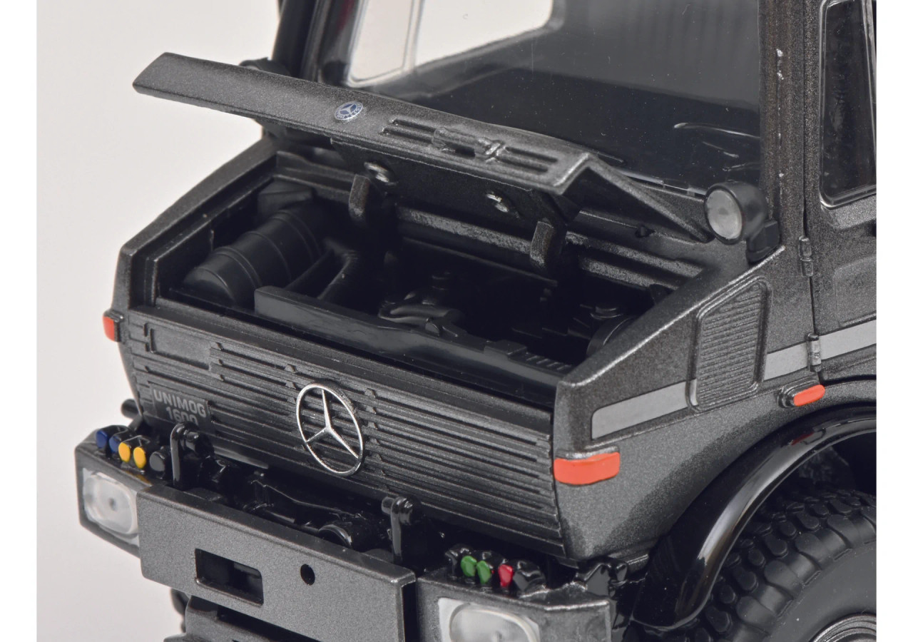 1/32 Schuco Mercedes-Benz Unimog U1600 (Dark Grey Metallic) Diecast Model