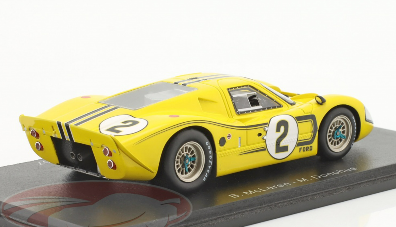 1/43 Spark 1967 Ford GT40 Mk IV #2 4th 24h LeMans Shelby American Inc. Bruce McLaren, Mark Donohue Car Model