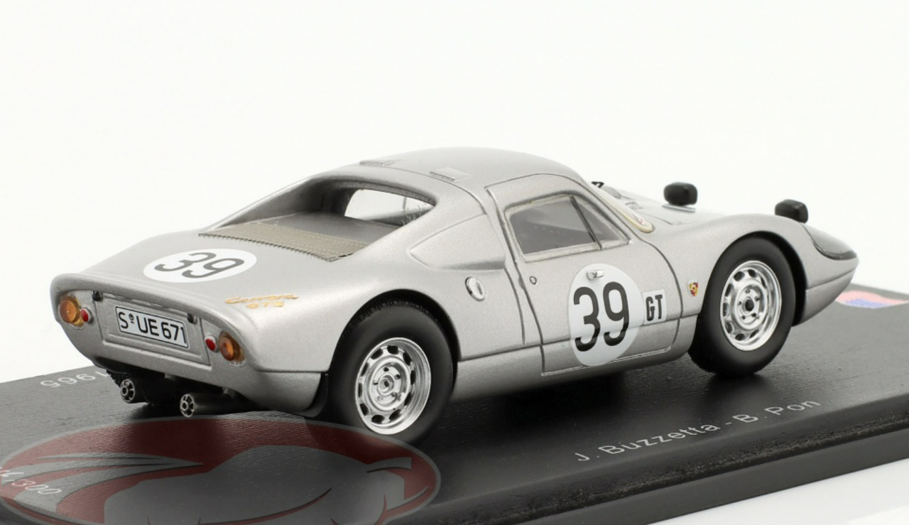 1/43 Spark 1965 Porsche 904 GTS #39 6th 12h Sebring Porsche Automobile Co. Joe Buzzetta, Ben Pon Car Model