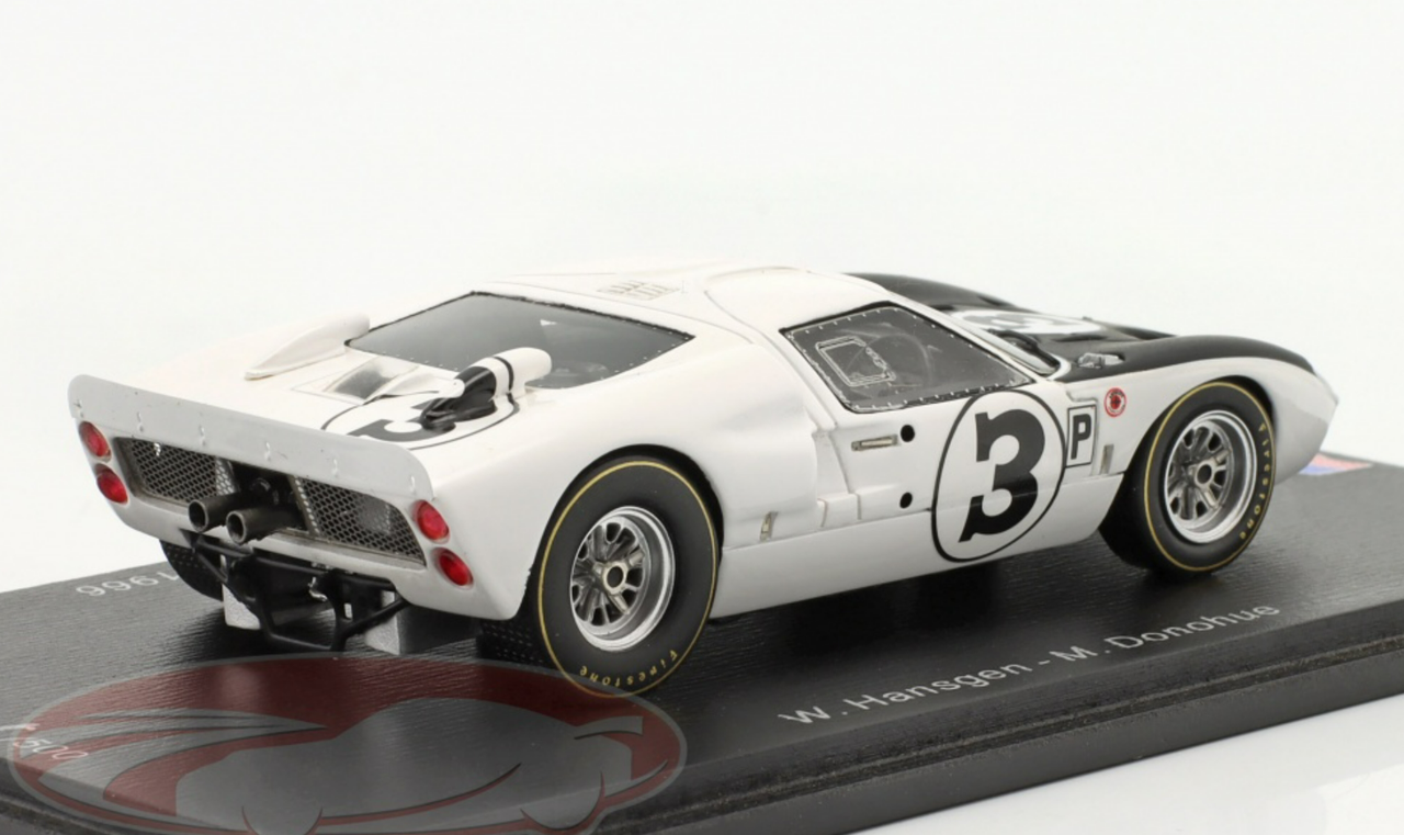 1/43 Spark 1966 Ford GT40 Mk II #3 2nd 12h Sebring Holman & Moody Walt Hansgen, Mark Donohue Car Model