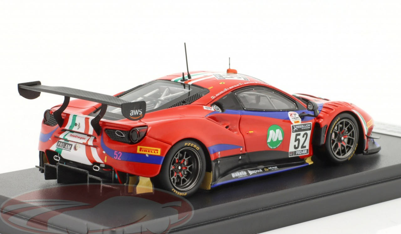 1/43 LookSmart 2021 Ferrari 488 GT3 #52 2nd Pro-Am class 24h Spa AF Corse Louis Machiels, John Wartique, Andrea Bertolini, Alessio Rovera Car Model