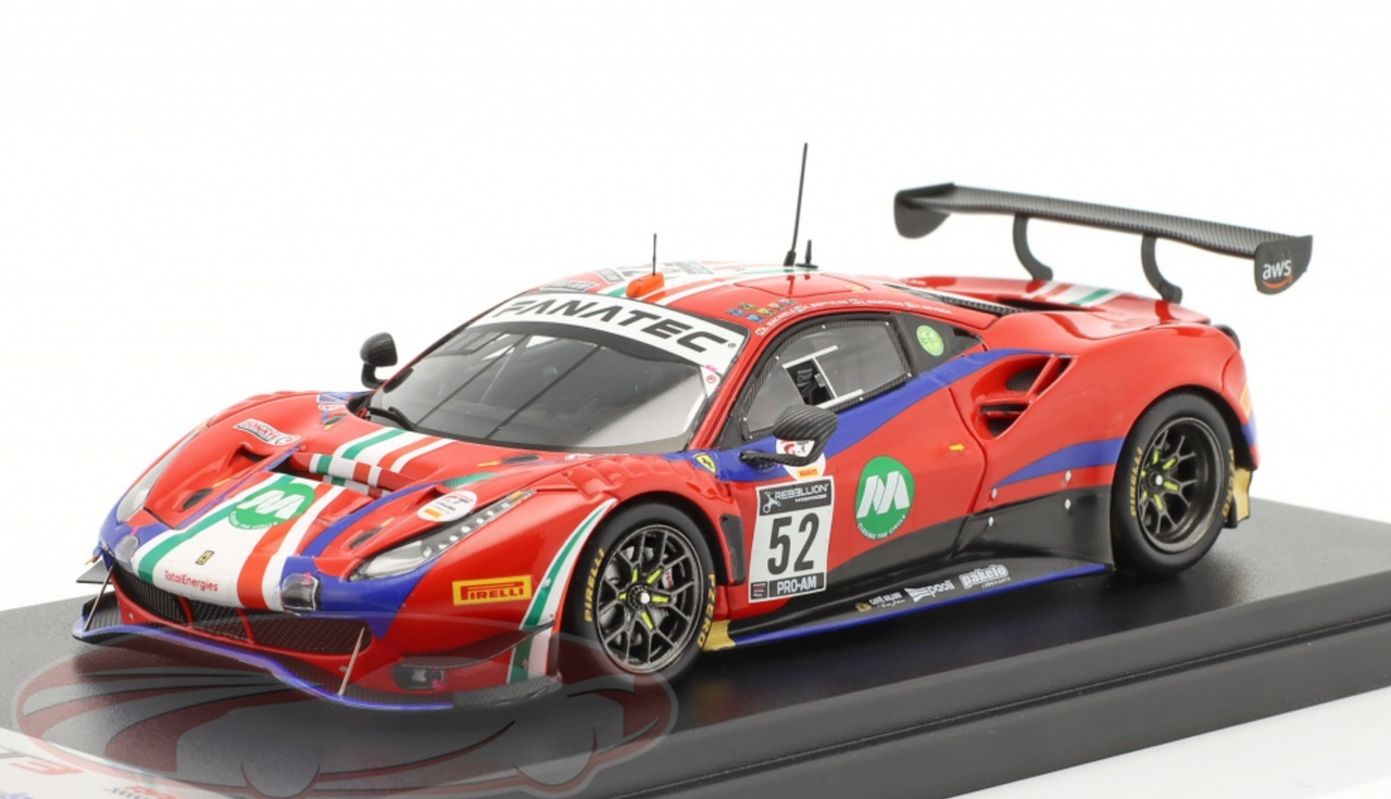 1/43 LookSmart 2021 Ferrari 488 GT3 #52 2nd Pro-Am class 24h Spa AF Corse Louis Machiels, John Wartique, Andrea Bertolini, Alessio Rovera Car Model