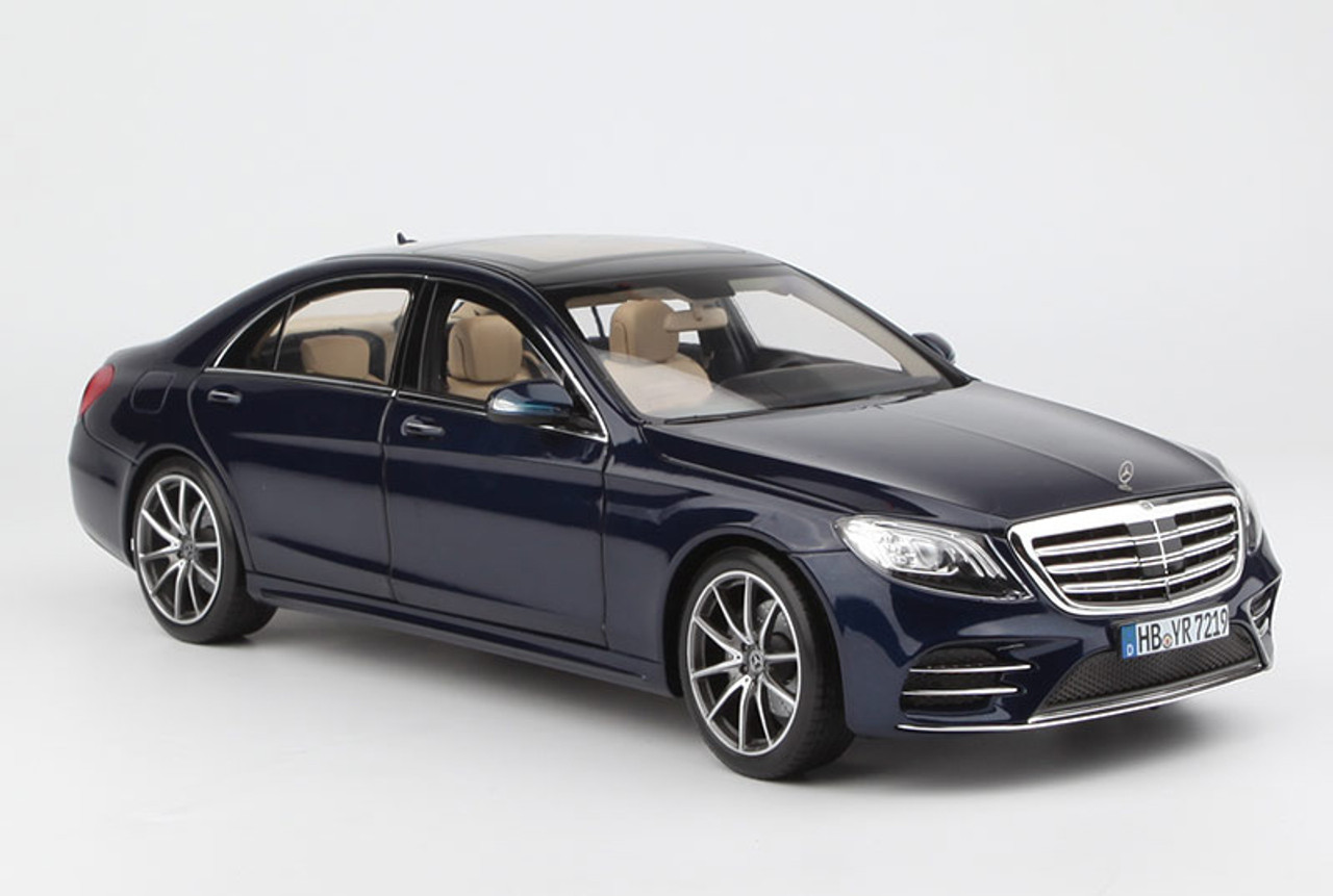 1/18 Norev Mercedes-Benz Mercedes MB S-Class S-Klasse AMG S450 S560 S650 (Dark Blue Metallic) Diecast Car Model