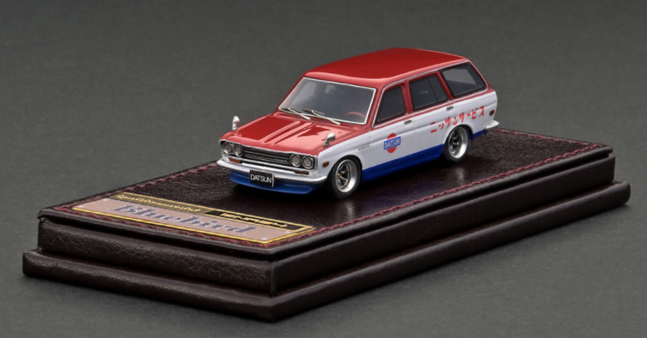 1/64 Ignition Model Datsun Bluebird (510) Wagon Red/White/Blue