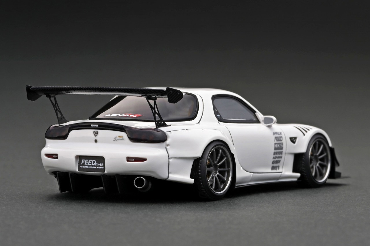 1/43 IG Ignition Model Mazda RX7 RX-7 FEED Afflux GT3 (FD3S) (White) Car Model
