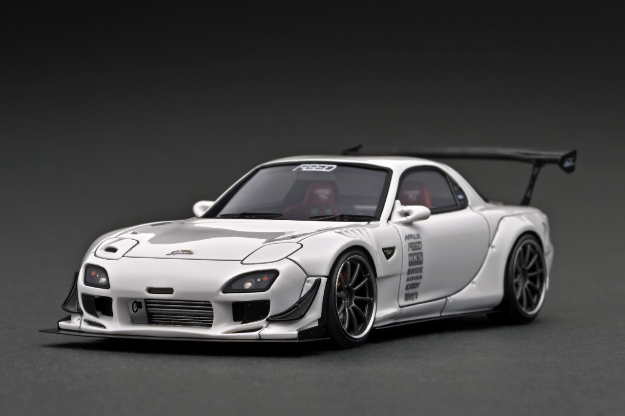 1/43 IG Ignition Model Mazda RX7 RX-7 FEED Afflux GT3 (FD3S) (White) Car  Model