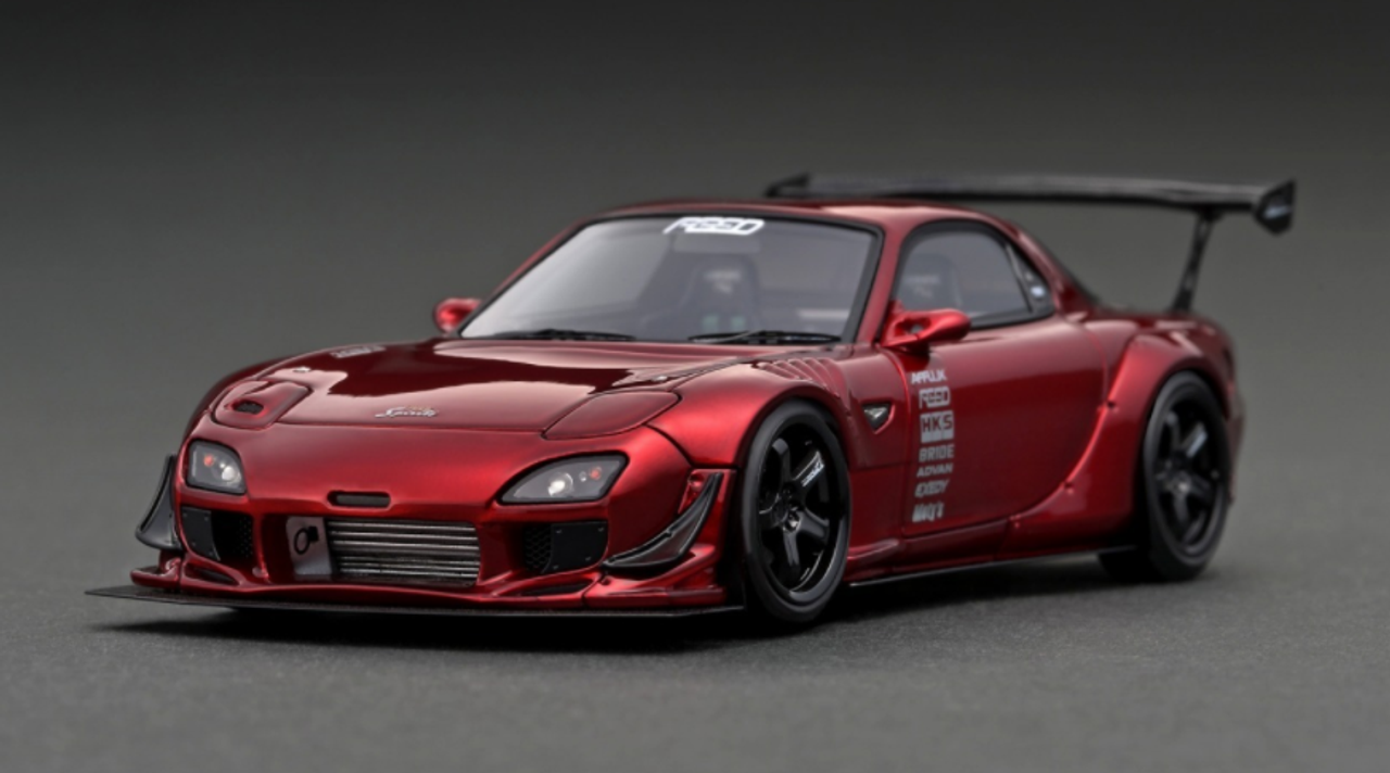 1/43 IG Ignition Model Mazda RX7 RX-7 FEED Afflux GT3 (FD3S)  Red Metallic Car Model