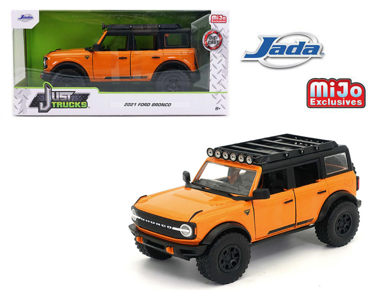 1/24 Jada 2021 Ford Bronco Off Road 4X4 (Orange) Diecast Car Model