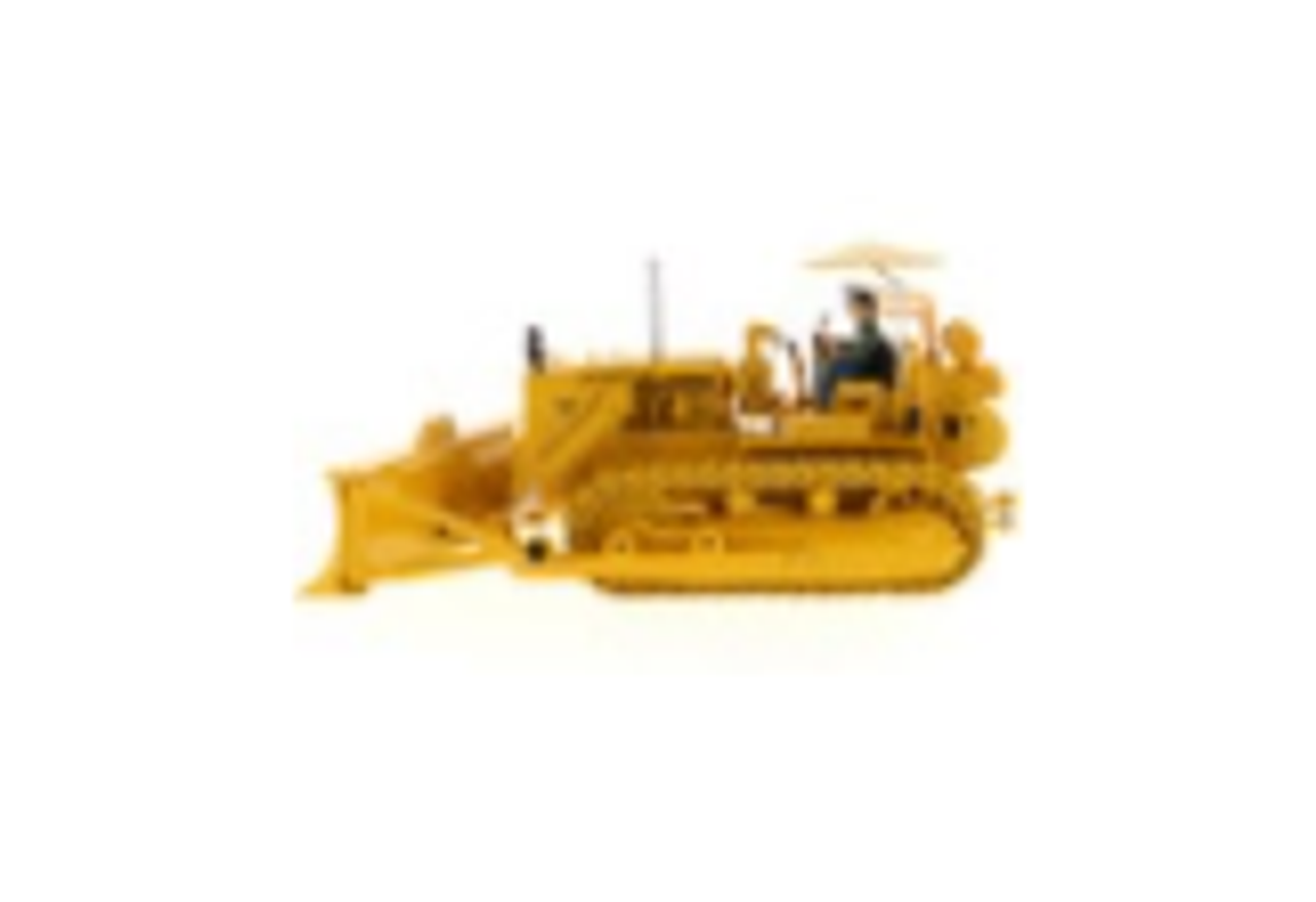 CAT Caterpillar D7C Track-Type Tractor Dozer Yellow with Operator "Vintage Series" 1/50 Diecast Model by Diecast Masters