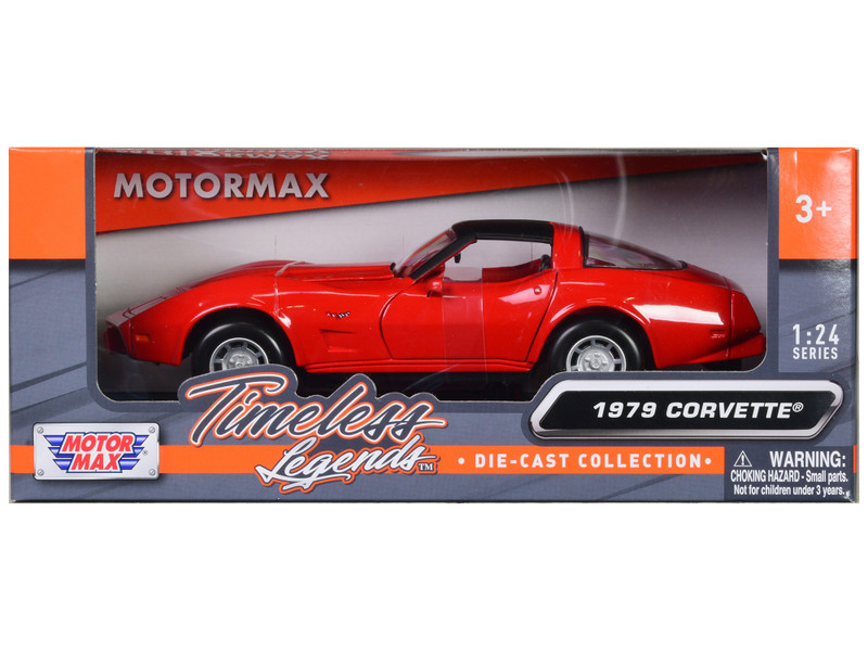 1/24 Motormax 1979 Chevrolet Corvette (Red) Diecast Car Model