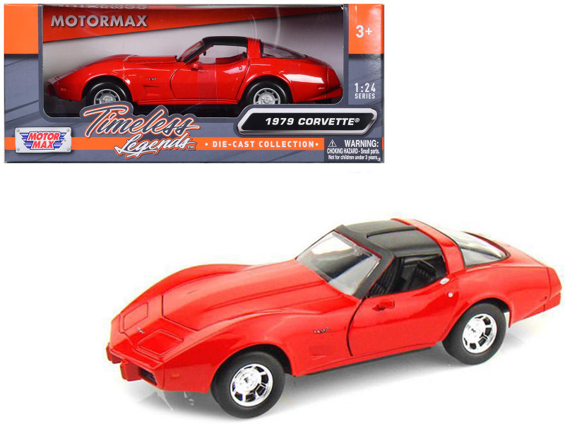 1/24 Motormax 1979 Chevrolet Corvette (Red) Diecast Car Model