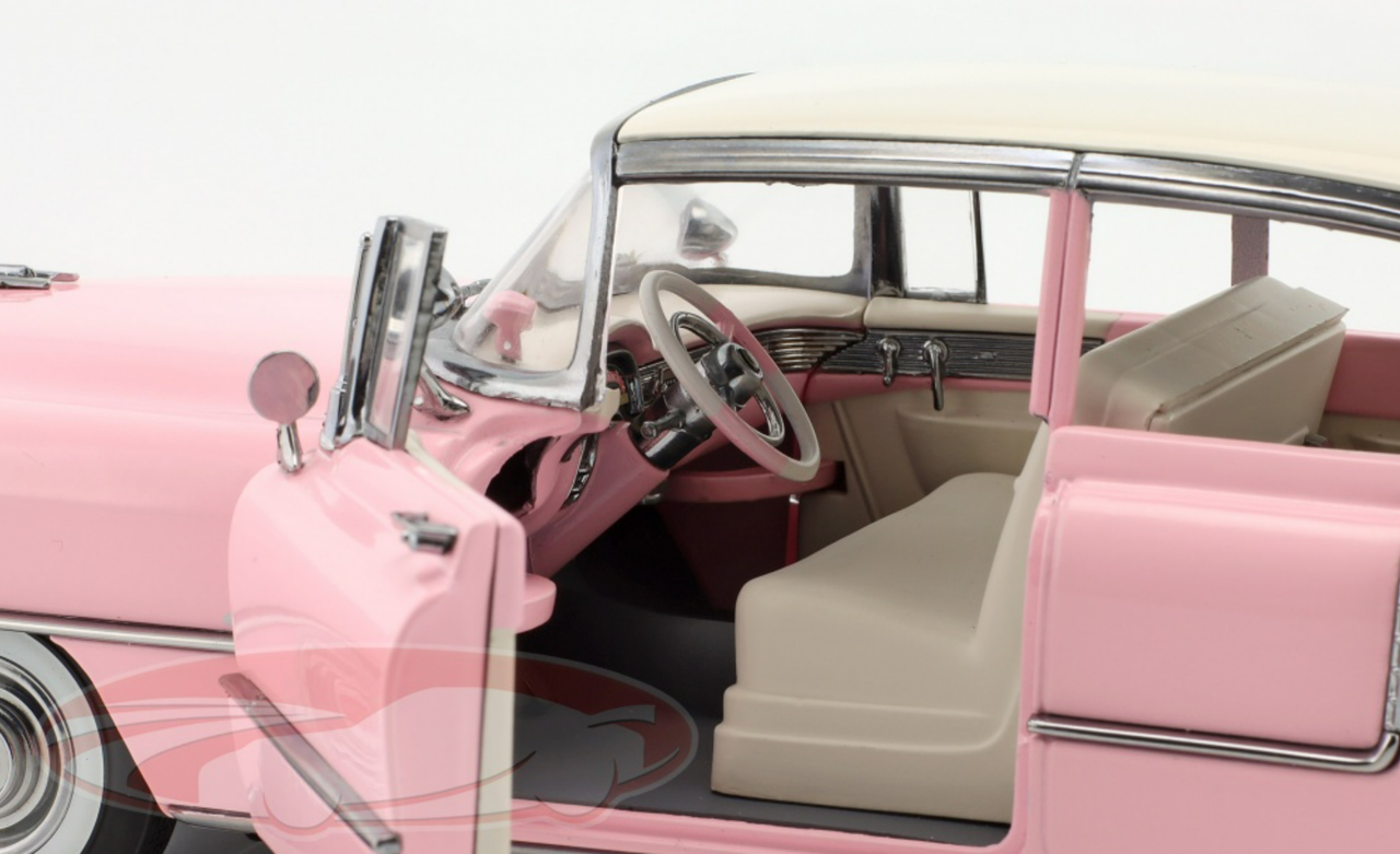 1/18 Greenlight 1955 Cadillac Fleetwood Series 60 (Pink) Diecast Car Model