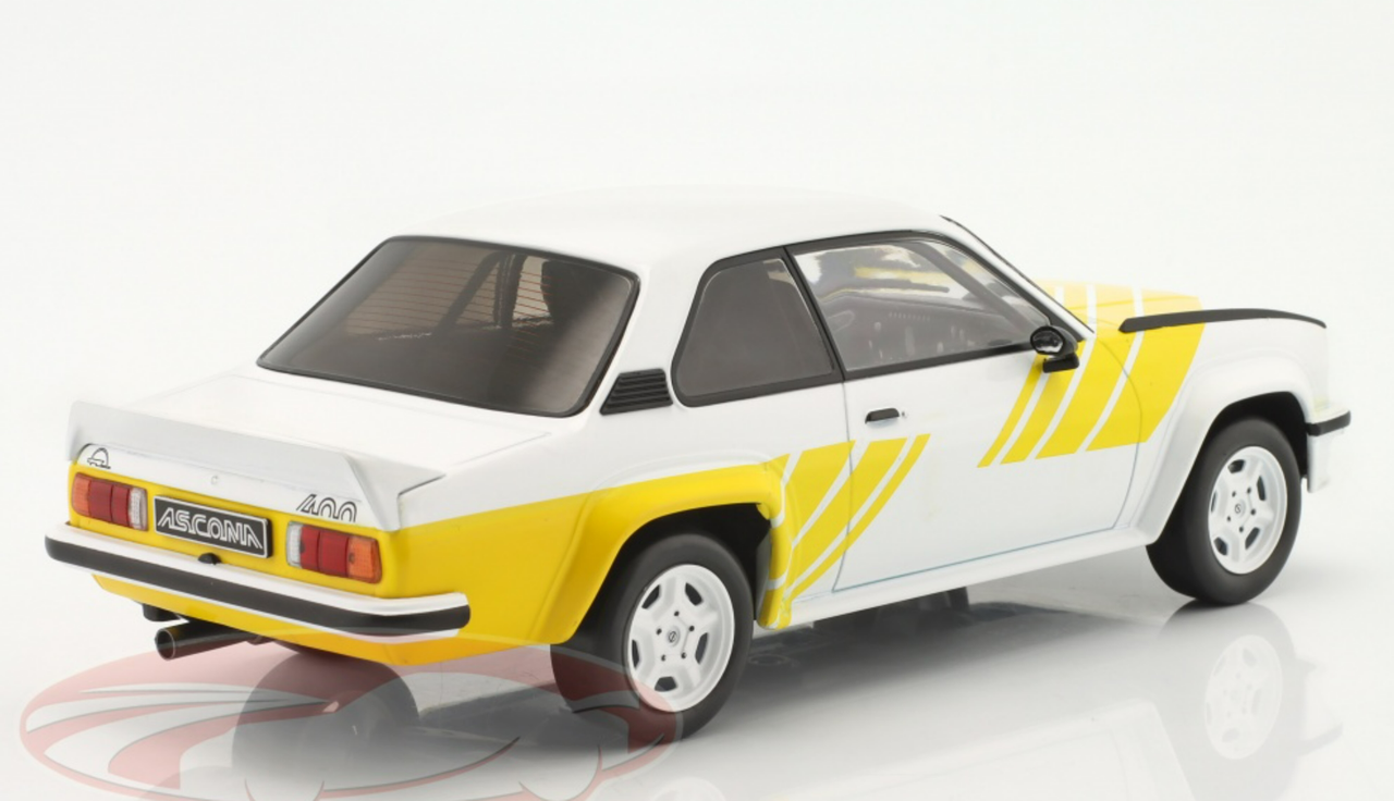 1/18 Ixo 1982 Opel Ascona B 400 (White & Yellow) Car Model