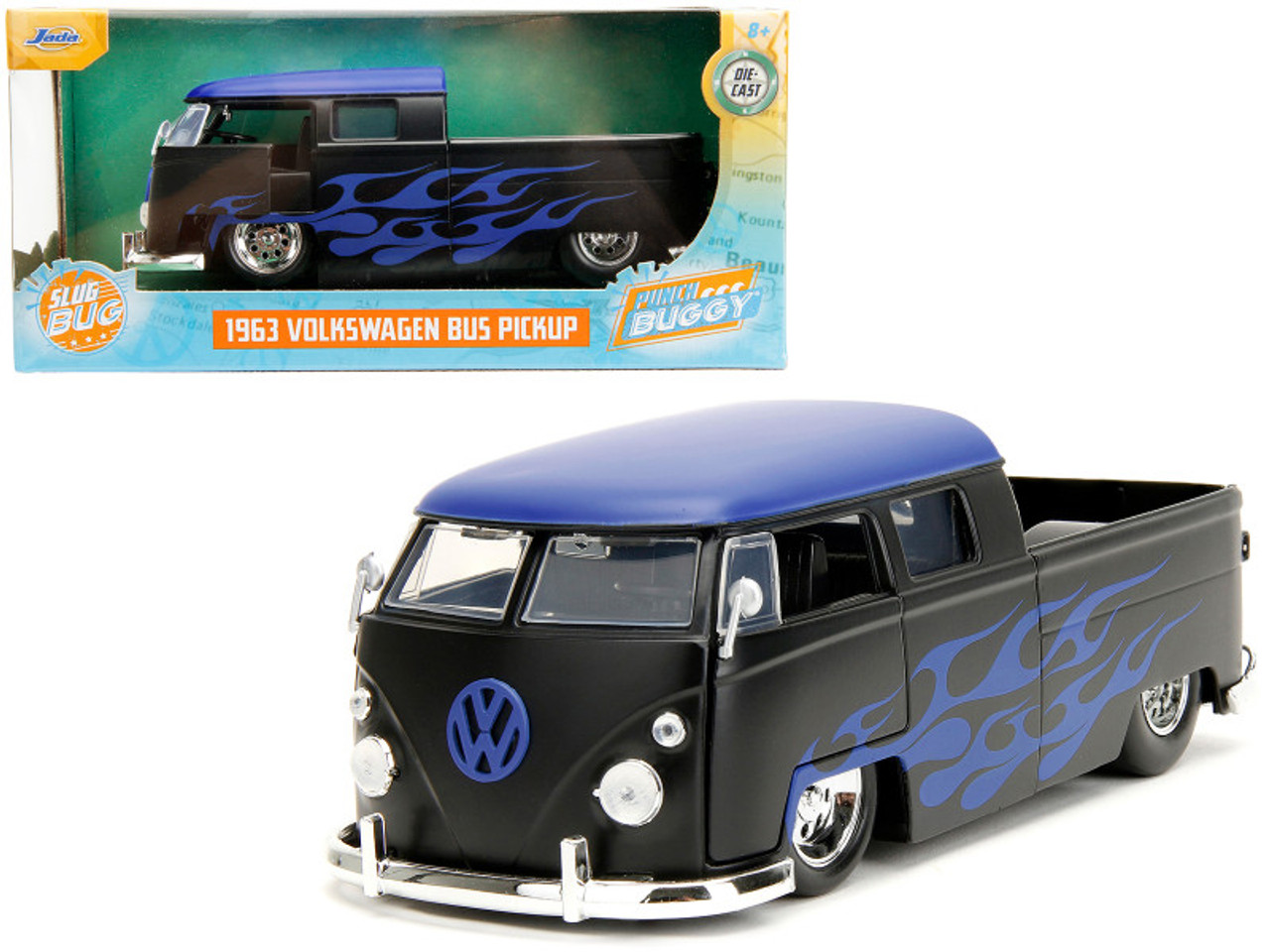 未使用❕1/24 1963 VW BUS PICKUP 黒 REDメタ JADA FOR SALE 1963 VW VOLKSWAGEN BUS PICKUP 1:24 DIECAST