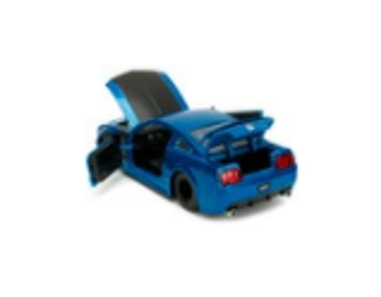 2006 Ford Mustang GT Blue Metallic with Matt Black Hood and Stripes "Bigtime Muscle" Series 1/24 Diecast Model Car by Jada