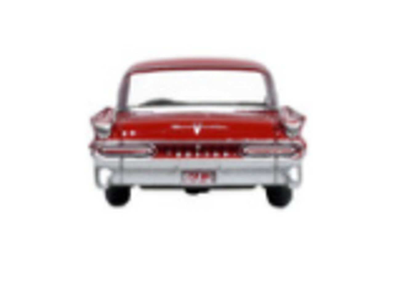1959 Pontiac Bonneville Coupe Mandalay Red 1/87 (HO) Scale Diecast Model Car by Oxford Diecast