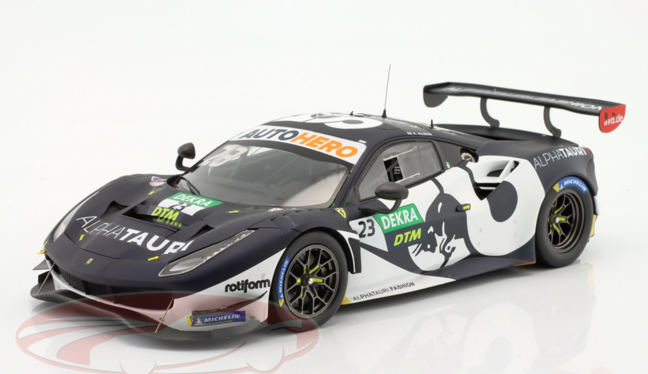 1/18 LookSmart 2021 Ferrari 488 GT3 Evo #23 DTM Red Bull AlphaTauri AF Corse Alexander Albon Car Model