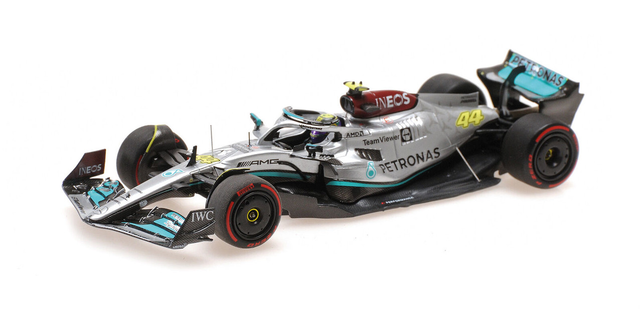 1/43 Minichamps 2022 Formula 1 Lewis Hamilton Mercedes-AMG F1 W13 #44 2nd Brazil GP Car Model