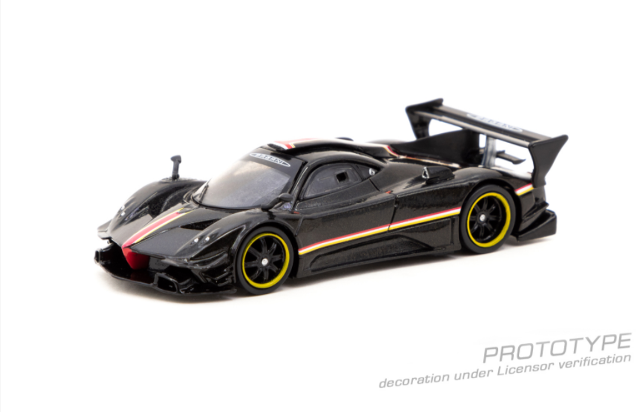  1/64 Tarmac Works Pagani Zonda Revolución Nero Oro Diecast Car Model