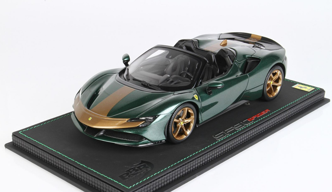 1/18 BBR Ferrari SF90 Spider Pack Fiorano (Green Zeltweg) Resin Car Model Limited 40 Pieces