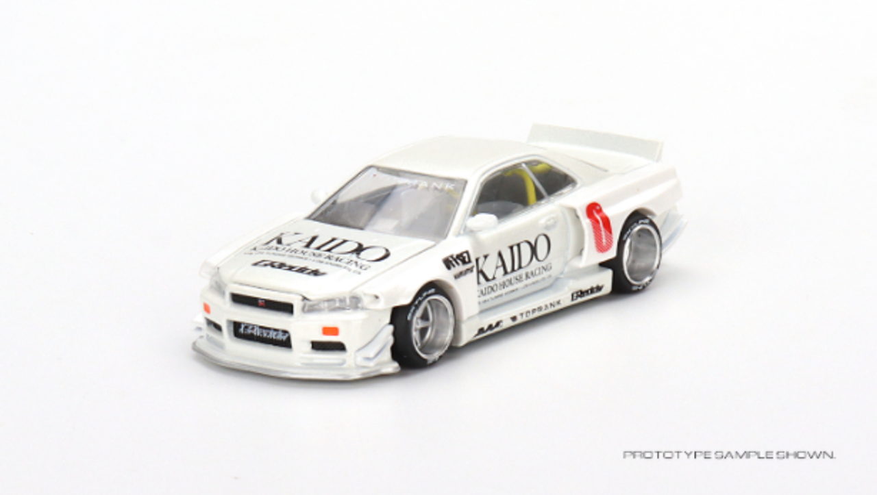 1/64 Mini GT Nissan Skyline GT-R (R34) Kaido Works V2 Diecast Car Model