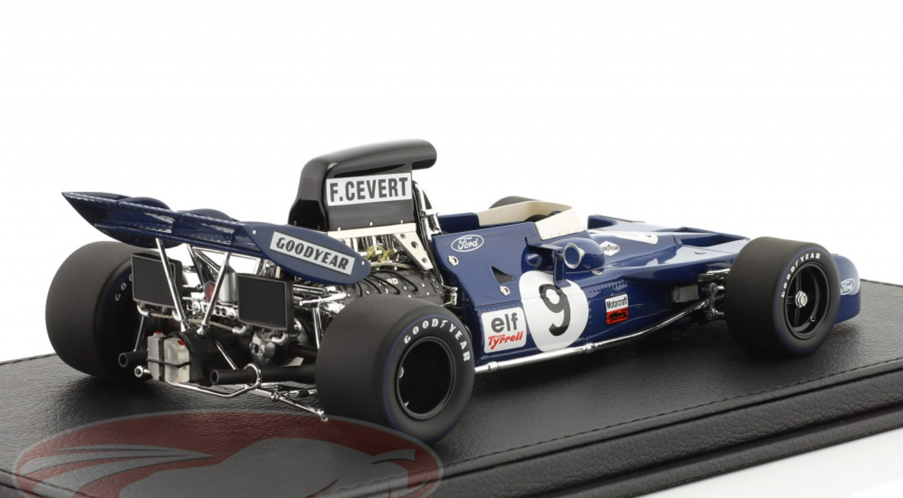 1/18 GP Replicas 1971 Formula 1 Francois Cevert Tyrrell 002 #9 Winner United States GP Car Model