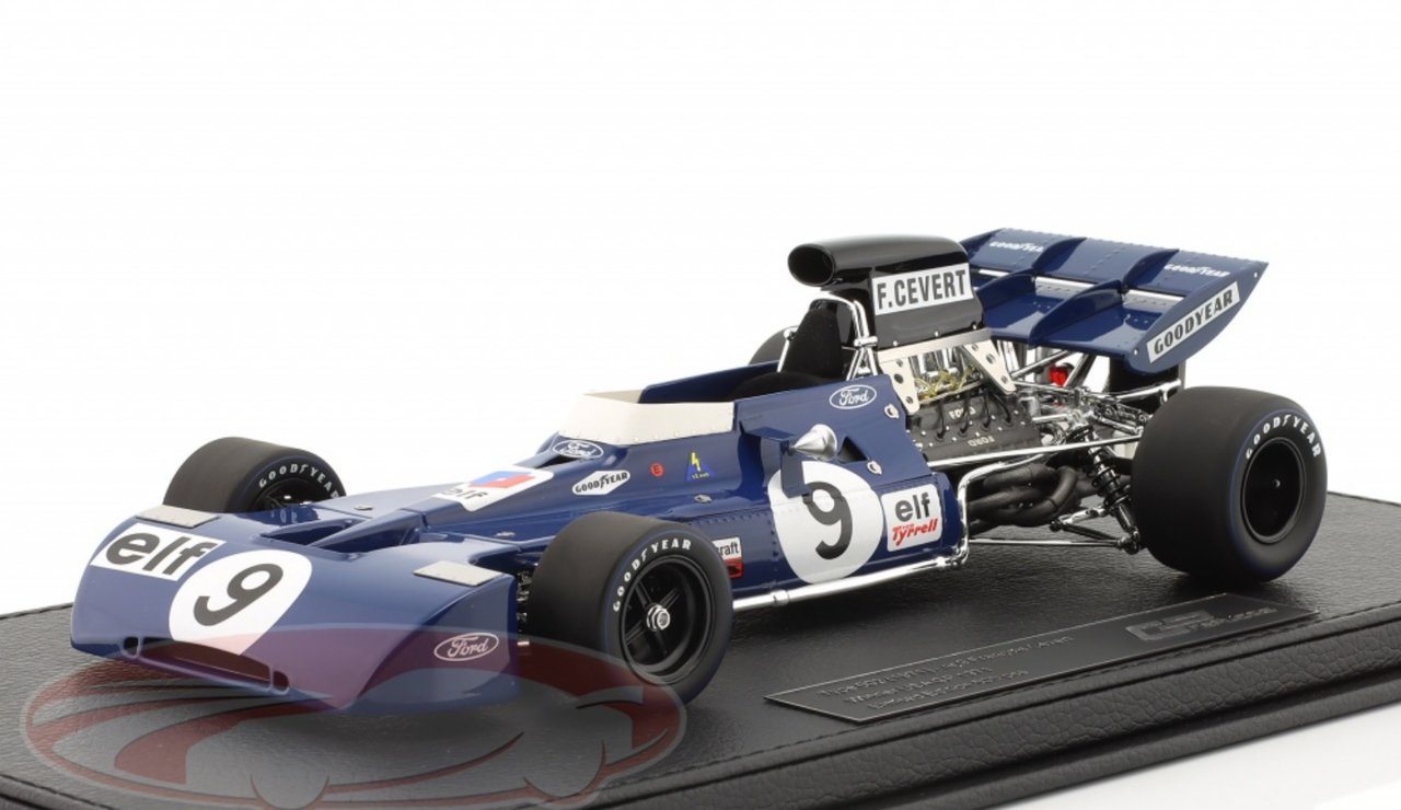 1/18 GP Replicas 1971 Formula 1 Francois Cevert Tyrrell 002 #9 Winner United States GP Car Model