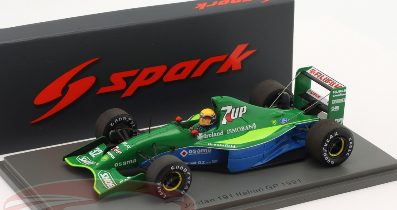 1/43 Spark 1991 Formula 1 Roberto Moreno Jordan 191 #32 Italy GP Car Model