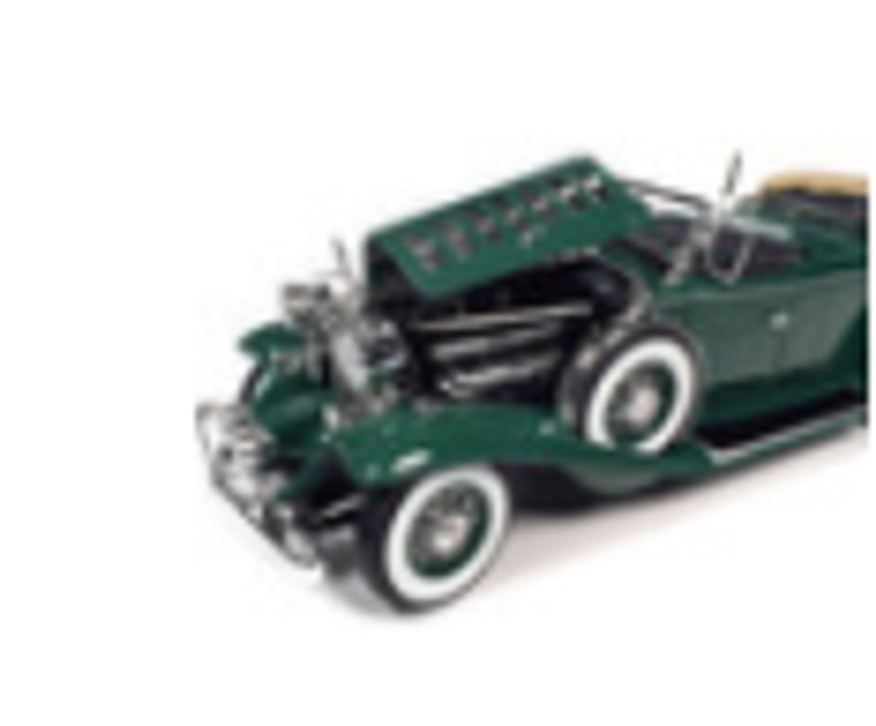 1/18 Auto World 1932 Cadillac V16 Sport Phaeton (Dark Green with Light Brown Top) Diecast Car Model