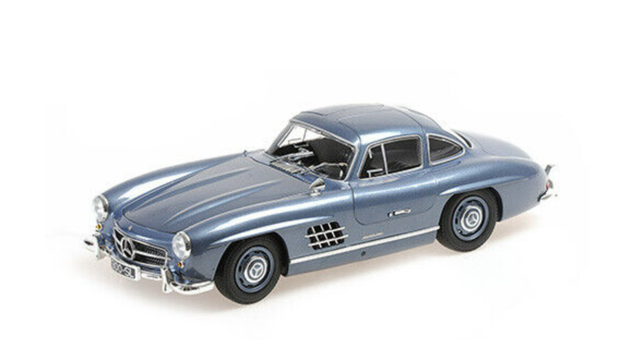 1/18 Minichamps 1955 Mercedes-Benz 300 SL W198 (Light Blue Metallic) Car Model Limited Edition to 450 pieces