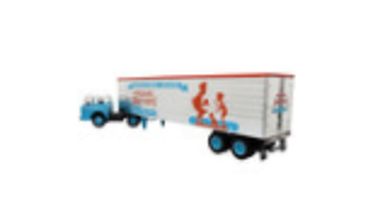 1984 Ford C Series Cab and Refrigerated Trailer "Howard Johnson's Famous Ice Creams" Blue with White Top Limited Edition to 1008 pieces Worldwide "Vintage Heavy Haul Truck Collection" 1/43 Diecast Model by Iconic Replicas