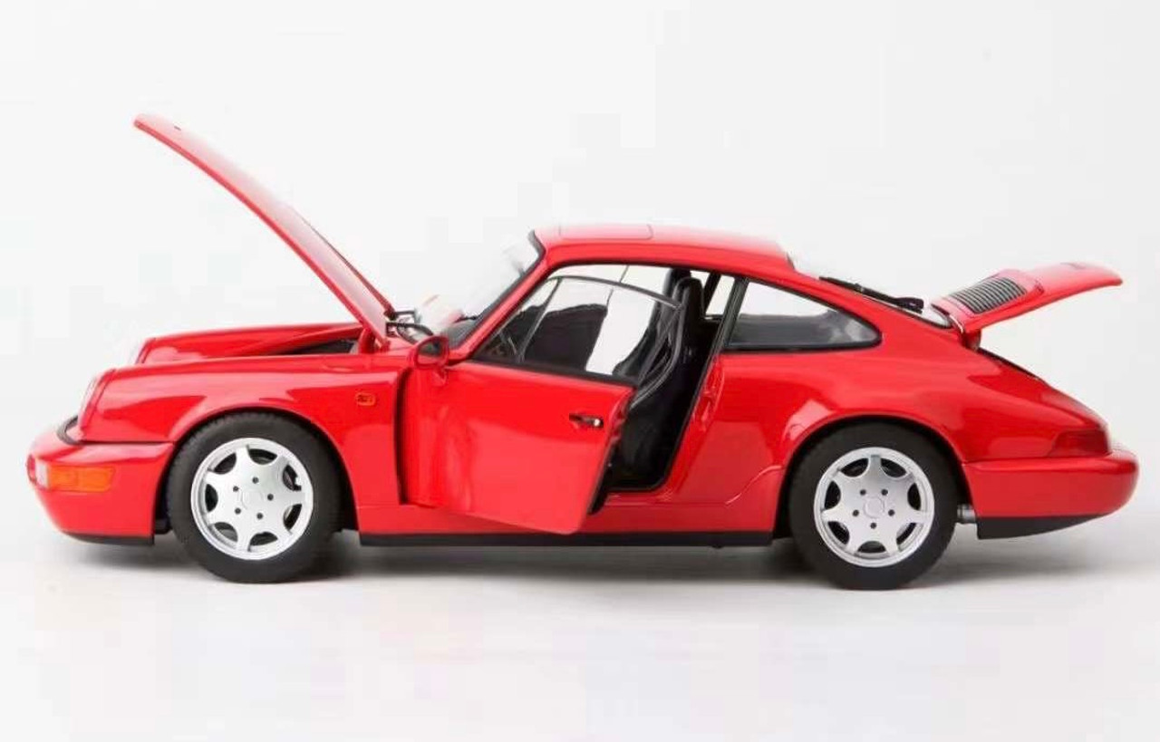 1/18 Norev 1990 Porsche 911 Carrera 2 (Red) Diecast Car Model