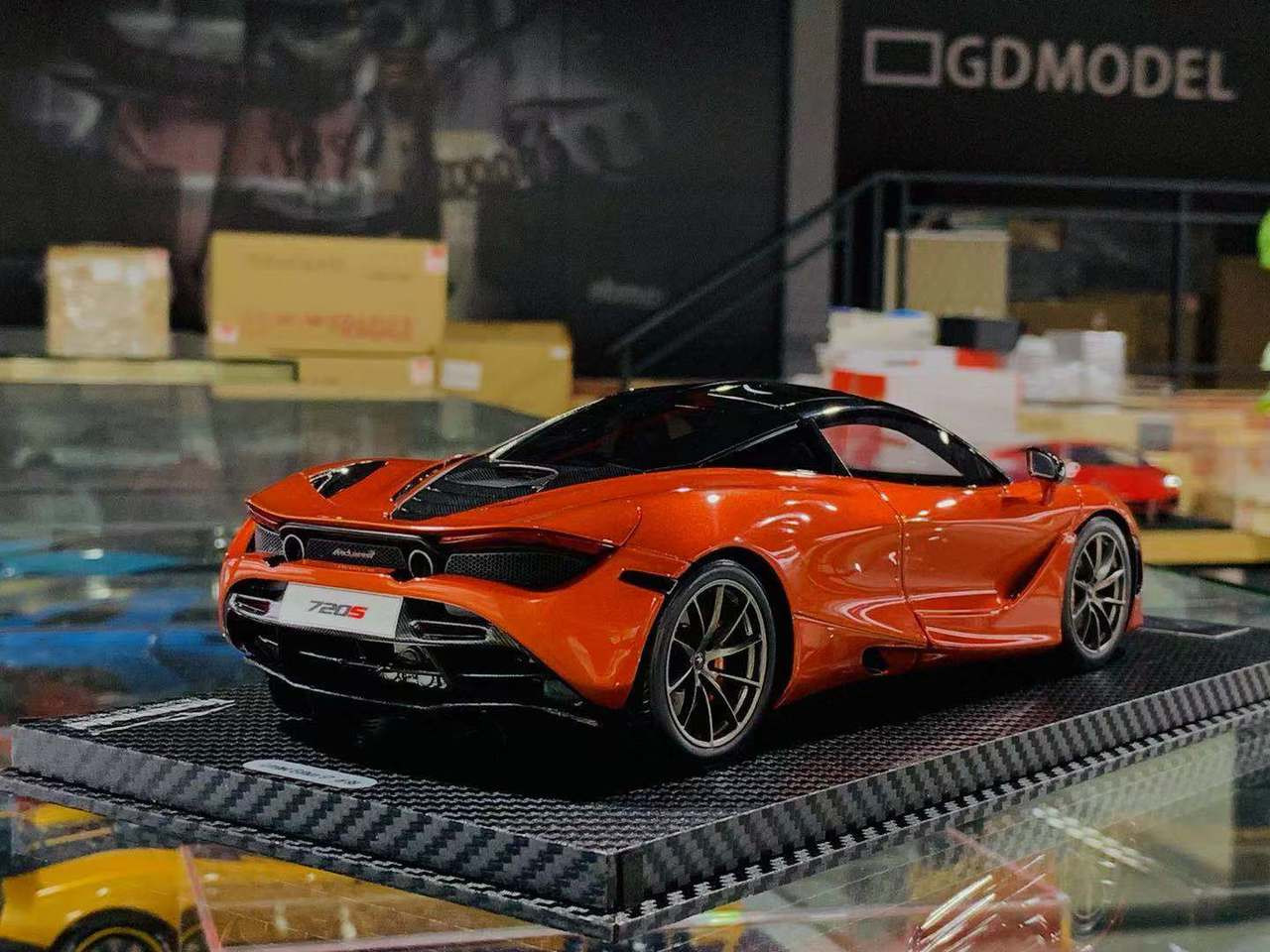 1 18 Tecnomodel Mclaren 7s Orange Resin Car Model Limited Livecarmodel Com