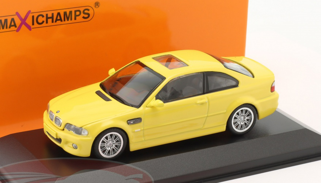 1/43 Minichamps 2001 BMW M3 (E46) Coupe (Yellow) Car Model