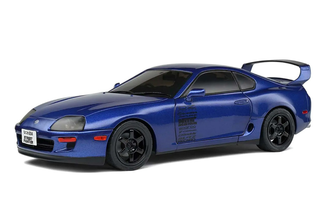 1/18 Solido 1993 Toyota Supra MK4 (A80) Streetfighter (Dark Blue) Diecast Car Model