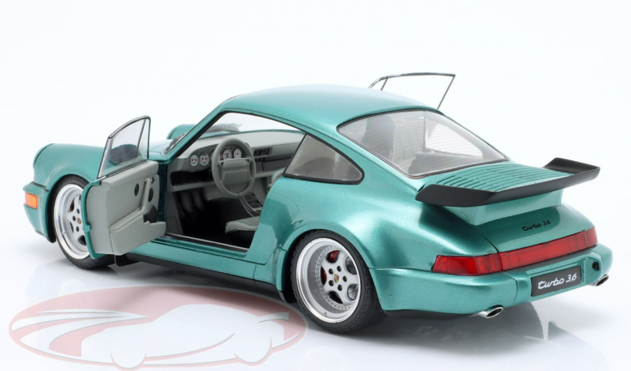 1/18 Solido 1991 Porsche 911 (964) Turbo (Wimbledon Green Metallic) Diecast Car Model